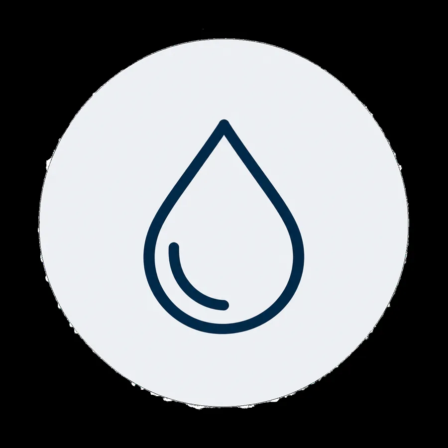 Water droplet symbol